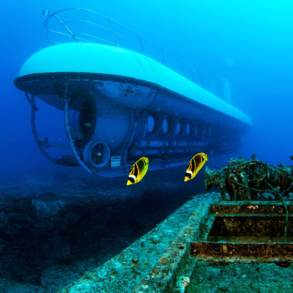 atlantisadventures waikiki submarine explorer tour go through slide