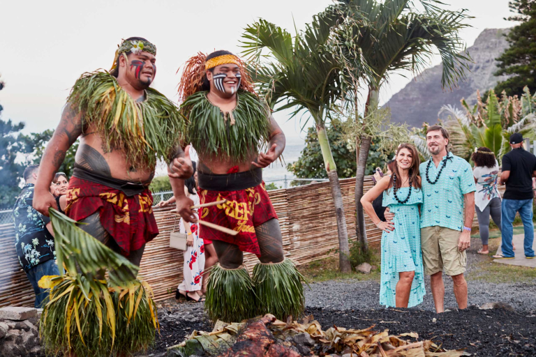 chiefs luau guests taking photo