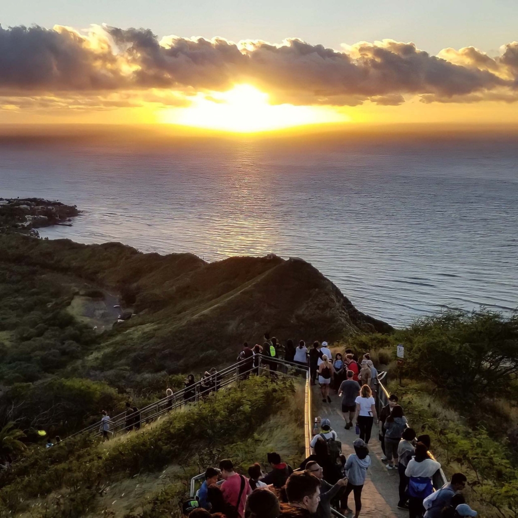 kaimanatoursllc shuttle for diamond head crater diamond head hike sunrise slide