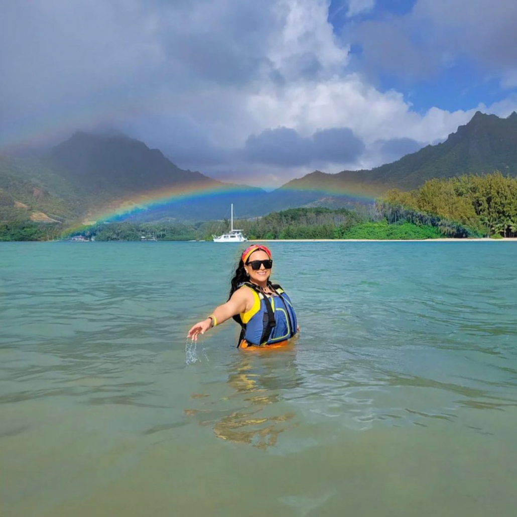kualoa catamaran adventure tour kaneohe bay rainbow slide