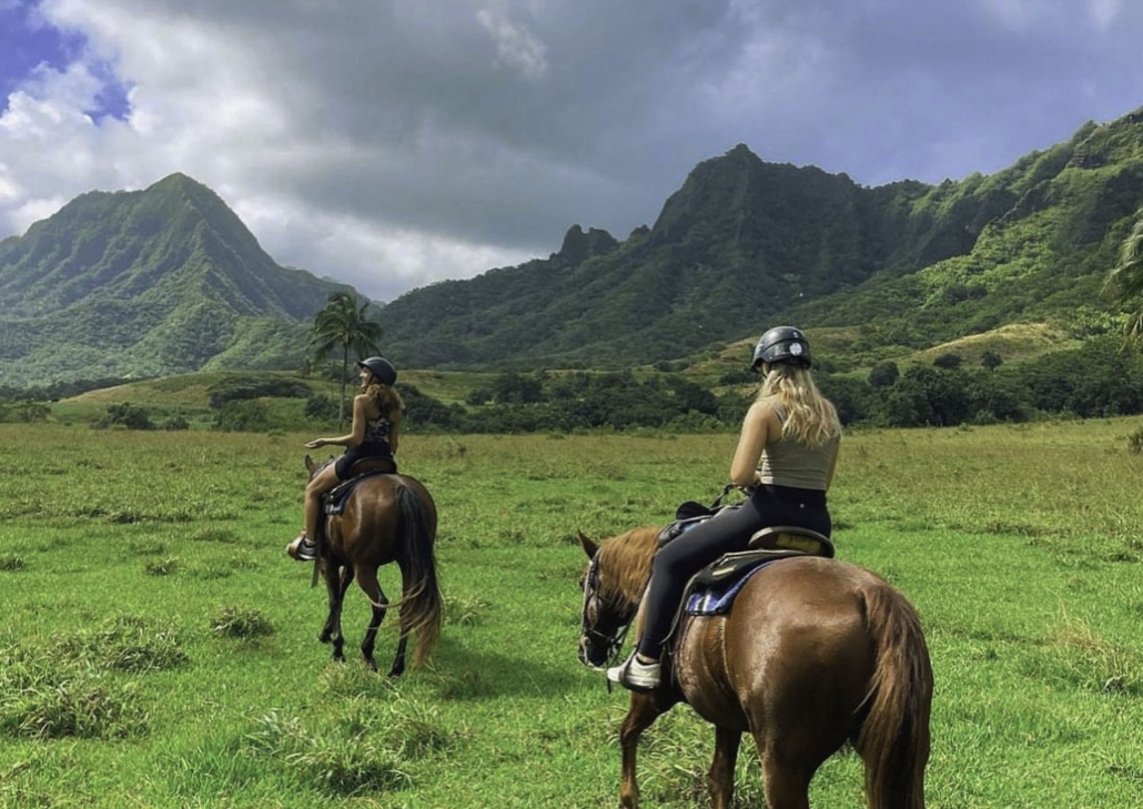 kualoa jurassic valley horseback ride slide group