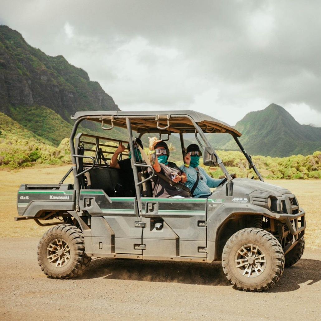kualoa jurassic valley utv ride riding slide