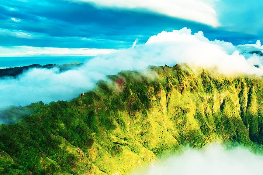 the views from above are stunning oahu rainbow helicopters