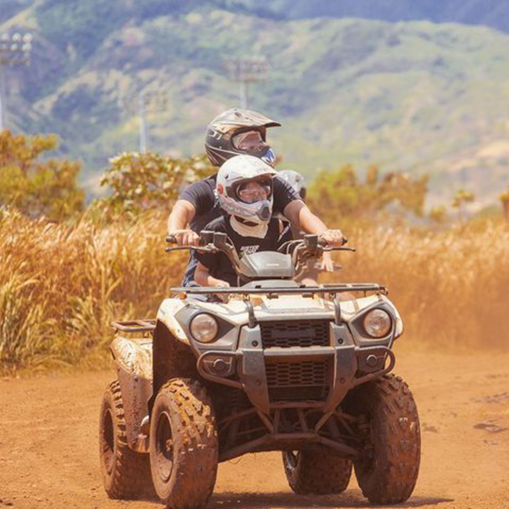 northshorestables atv rides and farm mother and son slide
