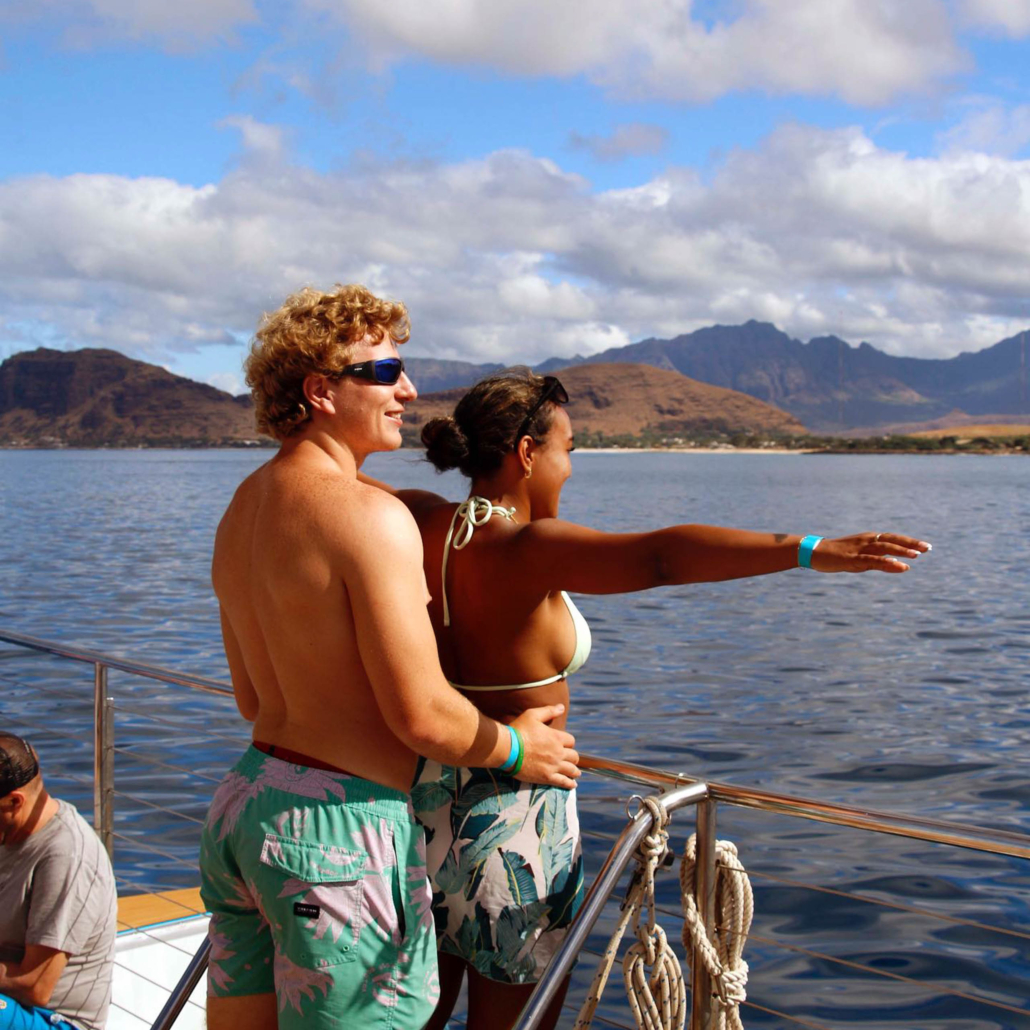 oceanjoycruises koolina sunset snorkel cruise couple cosplay titanic